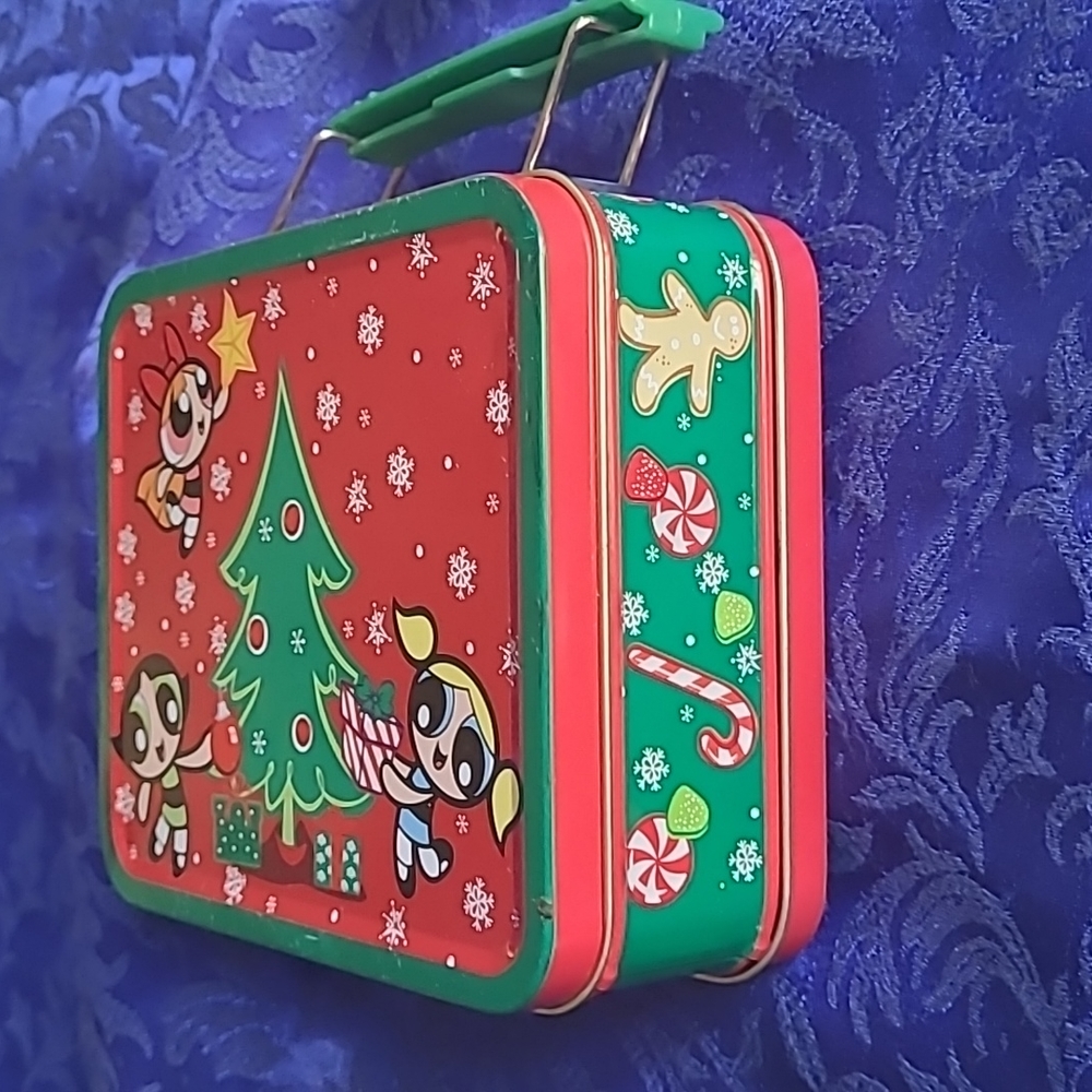 RARE Powerpuff Girls Christmas 🎄 Collectible Retro Mini Tin Lunch Box! - Picture 8 of 17